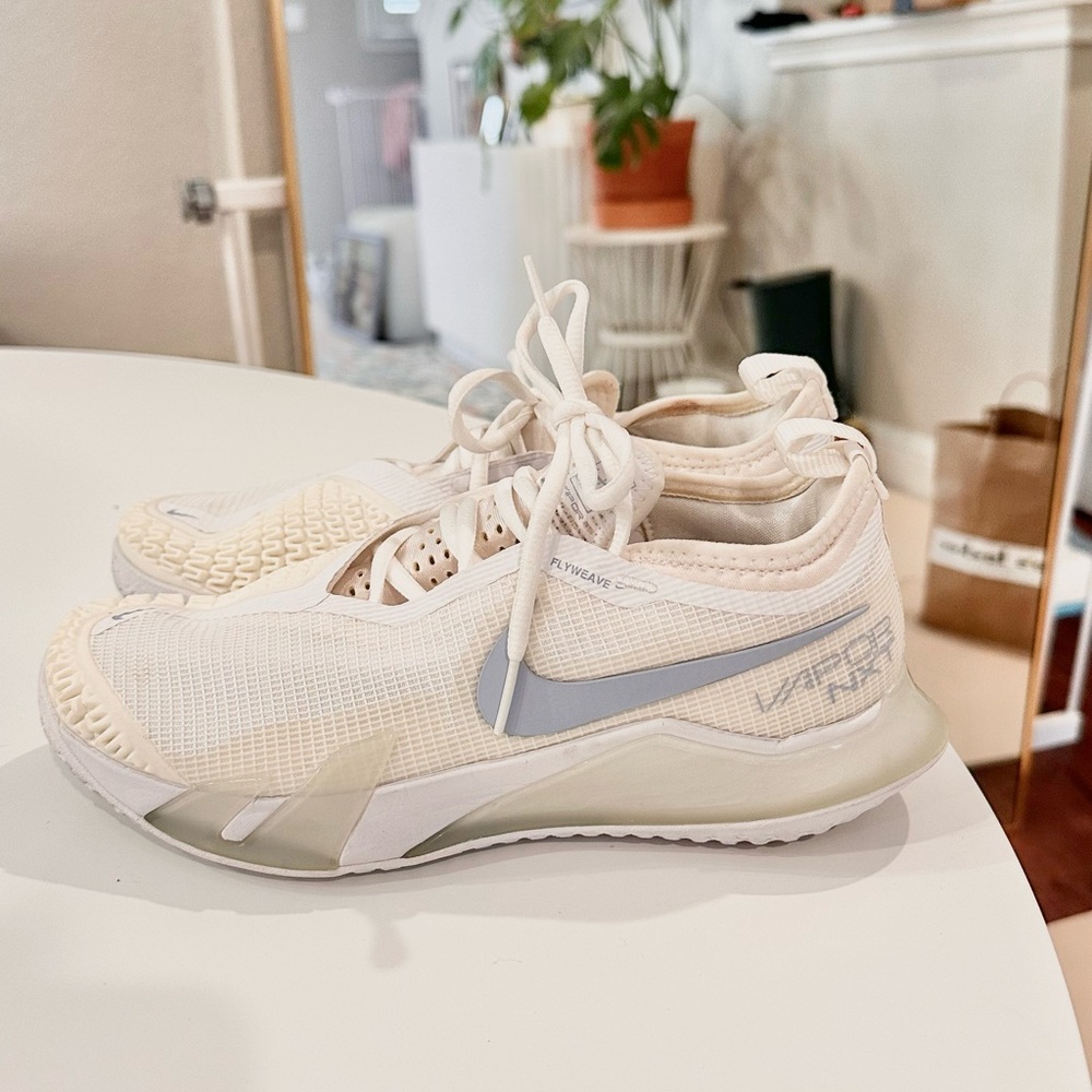 Nike White and Beige Sneakers